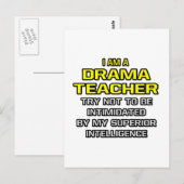 Drama leraar...Superieure intelligentie Briefkaart (Voorkant / Achterkant)