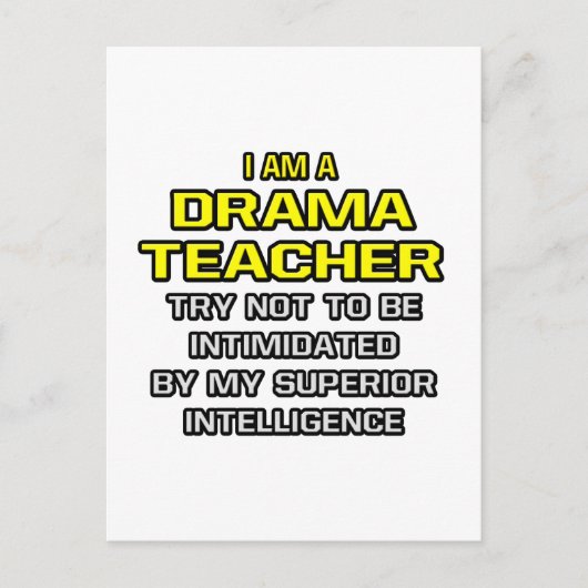 Drama leraar...Superieure intelligentie Briefkaart (Voorkant)