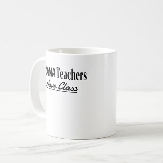 Drama leraren hebben les - Grappig tekstontwerp Koffiemok (Voorkant links)