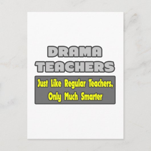 Drama leraren...slimmer briefkaart (Voorkant)