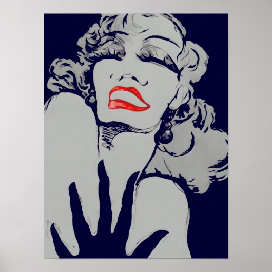 Drama Lips CHANGE COLOR ~ Poster 16x12 (Voorkant)