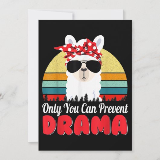 Drama Llama alleen je kunt Drama Funny voorkomen Kaart (Voorkant)
