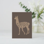 Drama Llama Briefkaart (Staand voorkant)