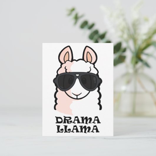 Drama Llama Briefkaart (Staand voorkant)