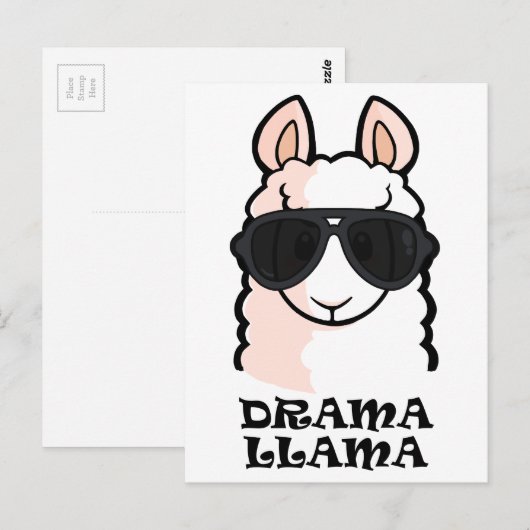 Drama Llama Briefkaart (Voorkant / Achterkant)