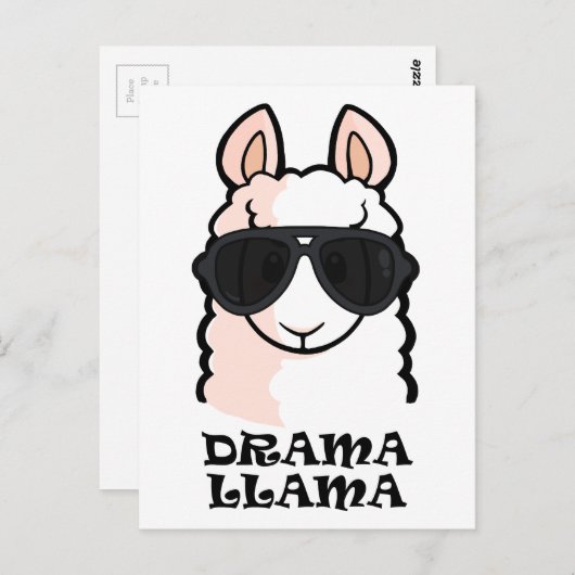Drama Llama Briefkaart (Voorkant / Achterkant)