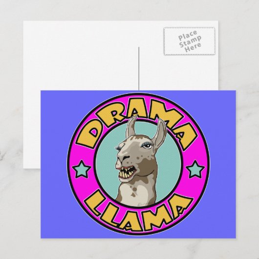 Drama Llama Briefkaart (Voorkant / Achterkant)