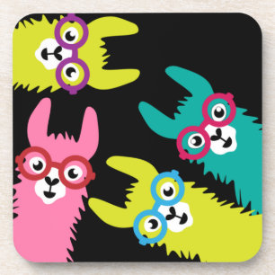 Drama Llama Colorful Camelid Bier Onderzetter
