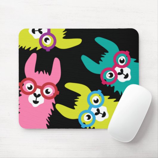 Drama Llama Colorful Camelid Muismat (Met muis)