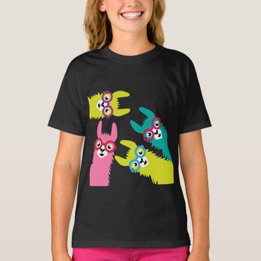 Drama Llama Colorful Camelid T-Shirt (Voorkant)