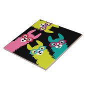 Drama Llama Colorful Camelid Tegeltje (Zijkant)