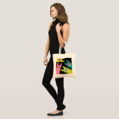 Drama Llama Colorful Camelid Tote Bag (Voorkant (model))