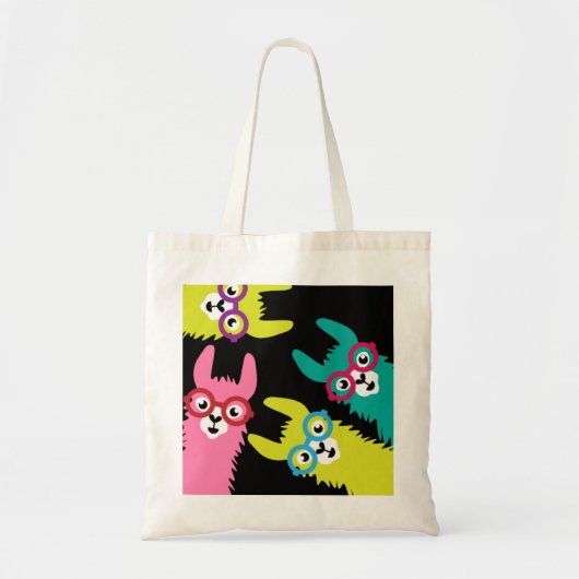 Drama Llama Colorful Camelid Tote Bag (Voorkant)