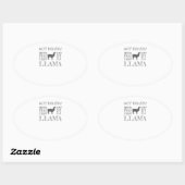 Drama Llama Got Drama Feed My Llama Ovale Sticker (Vel)