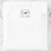 Drama Llama Got Drama Feed My Llama Ovale Sticker (Tas)