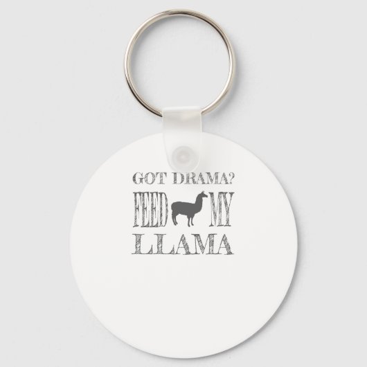 Drama Llama Got Drama Feed My Llama Sleutelhanger (Voorkant)