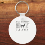 Drama Llama Got Drama Feed My Llama Sleutelhanger (Voorkant)