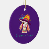 Drama Llama Grappig dier Keramisch Ornament (Rechts)