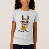 Drama Llama Heart Sunbribribril Meme T-shirt (Voorkant)
