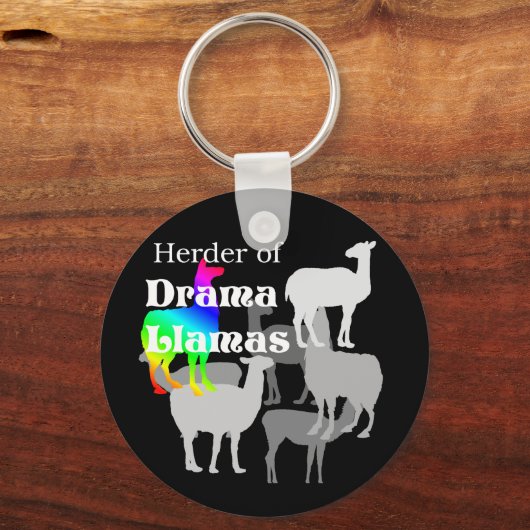 Drama Llama Herder Sleutelhanger (Voorkant)