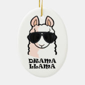 Drama Llama Keramisch Ornament (Achterkant)