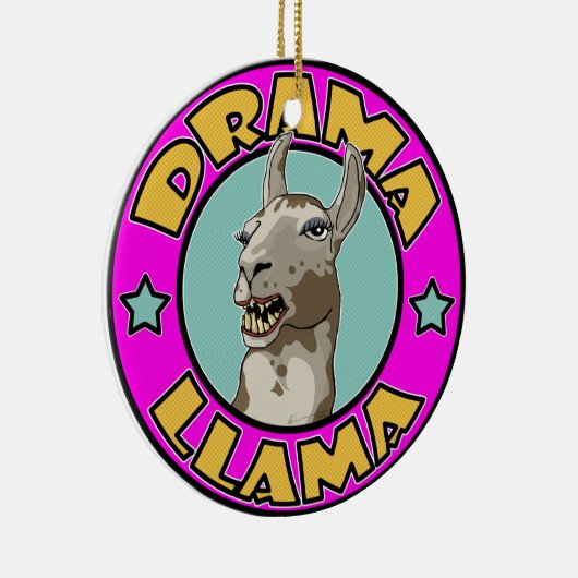 Drama Llama Keramisch Ornament (Rechts)