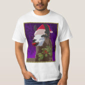 Drama Llama-kerstShirt - Paars T-shirt (Voorkant)