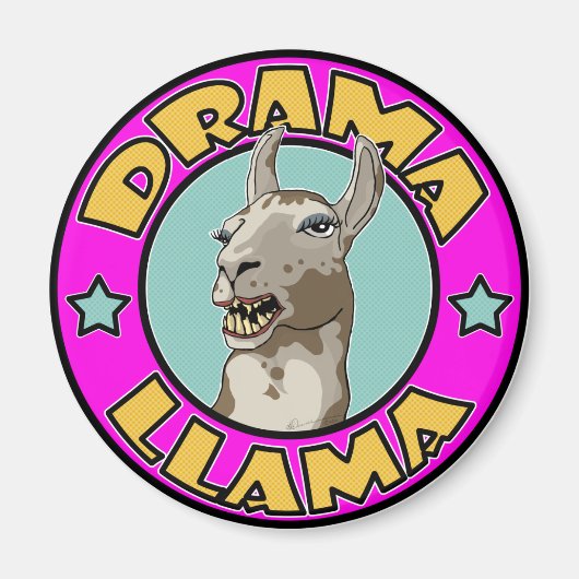 Drama Llama Magneet (Voorkant)
