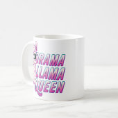 Drama Llama Queen Schattige Llama met zonnebril Vr Koffiemok (Voorkant links)