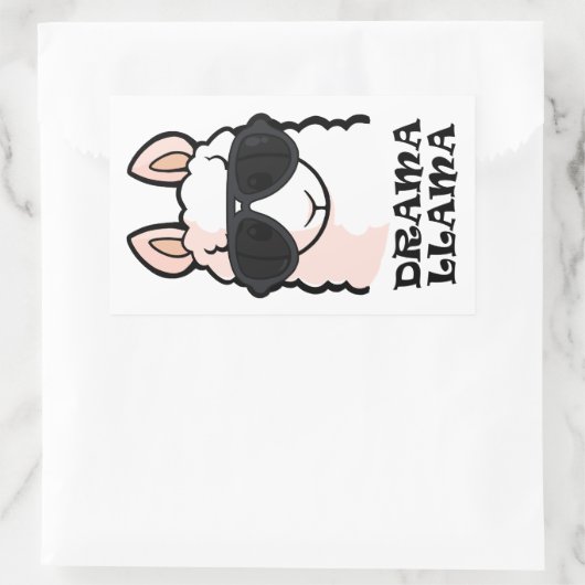 Drama Llama Rechthoekige Sticker (Tas)