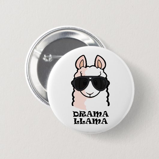 Drama Llama Ronde Button 5,7 Cm (Voorkant /achterkant)