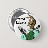 Drama Llama Ronde Button 5,7 Cm (Voorkant /achterkant)