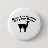 Drama Llama Ronde Button 5,7 Cm (Voorkant)