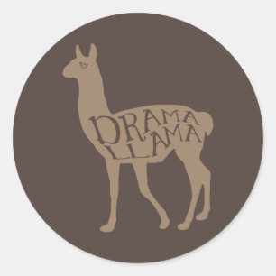 Drama Llama Ronde Sticker
