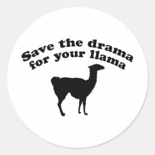Drama Llama Ronde Sticker