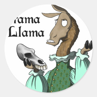 Drama Llama Ronde Sticker