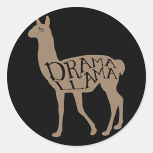 Drama Llama Ronde Sticker