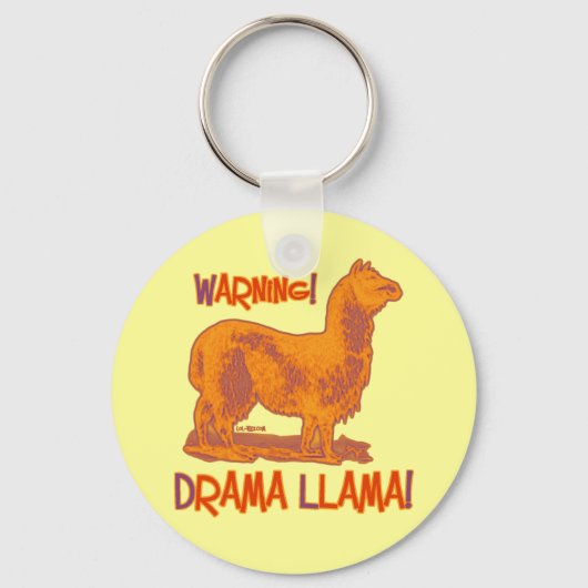 Drama Llama Sleutelhanger (Voorkant)