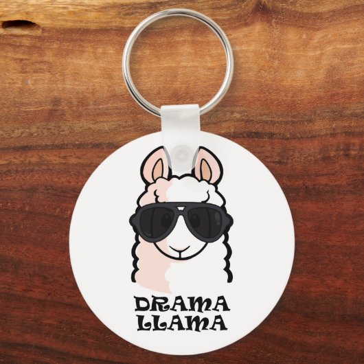 Drama Llama Sleutelhanger (Voorkant)