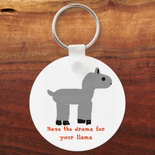 Drama Llama Sleutelhanger (Voorkant)