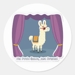 Drama Llama Sticker - Geen Prob-Llama, alleen Dram