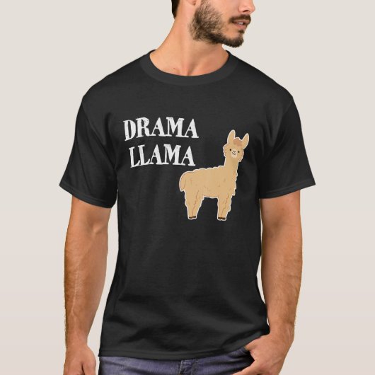 Drama Llama Whimsical Animal T-shirt (Voorkant)