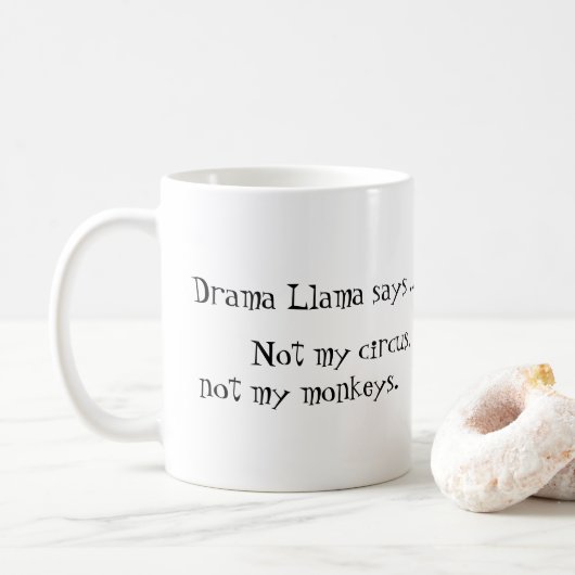 Drama Llama zegt ... Koffiemok (Met donut)