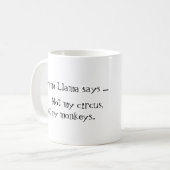 Drama Llama zegt ... Koffiemok (Voorkant links)