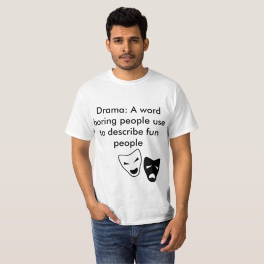 Drama Mannen T-Shirt (Voorkant volledig)