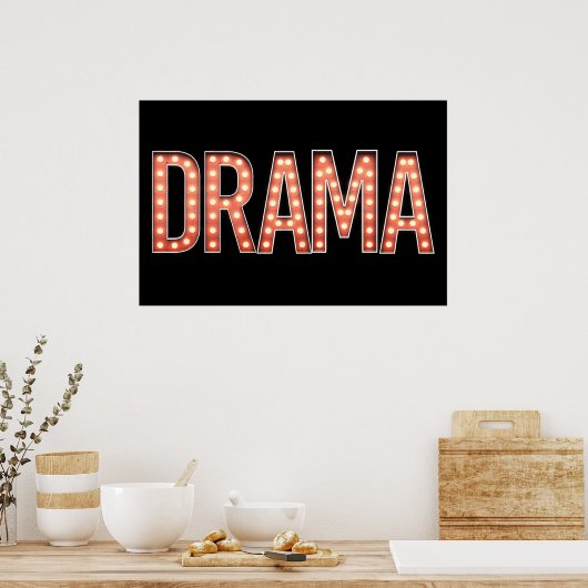 DRAMA-markeringslichten Poster (Keuken)