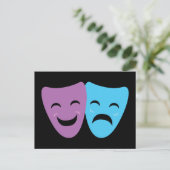 Drama maskers briefkaart (Staand voorkant)