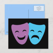 Drama maskers briefkaart (Voorkant / Achterkant)