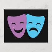 Drama maskers briefkaart (Voorkant)