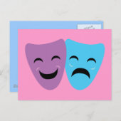 Drama maskers briefkaart (Voorkant / Achterkant)